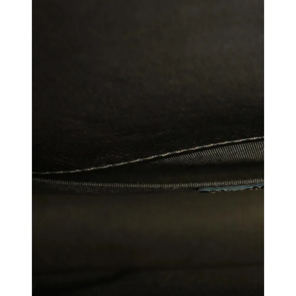Chanel Dark Green Leather Shoulder Bag Gray Metal Purse Bag - Picture 4 of 8